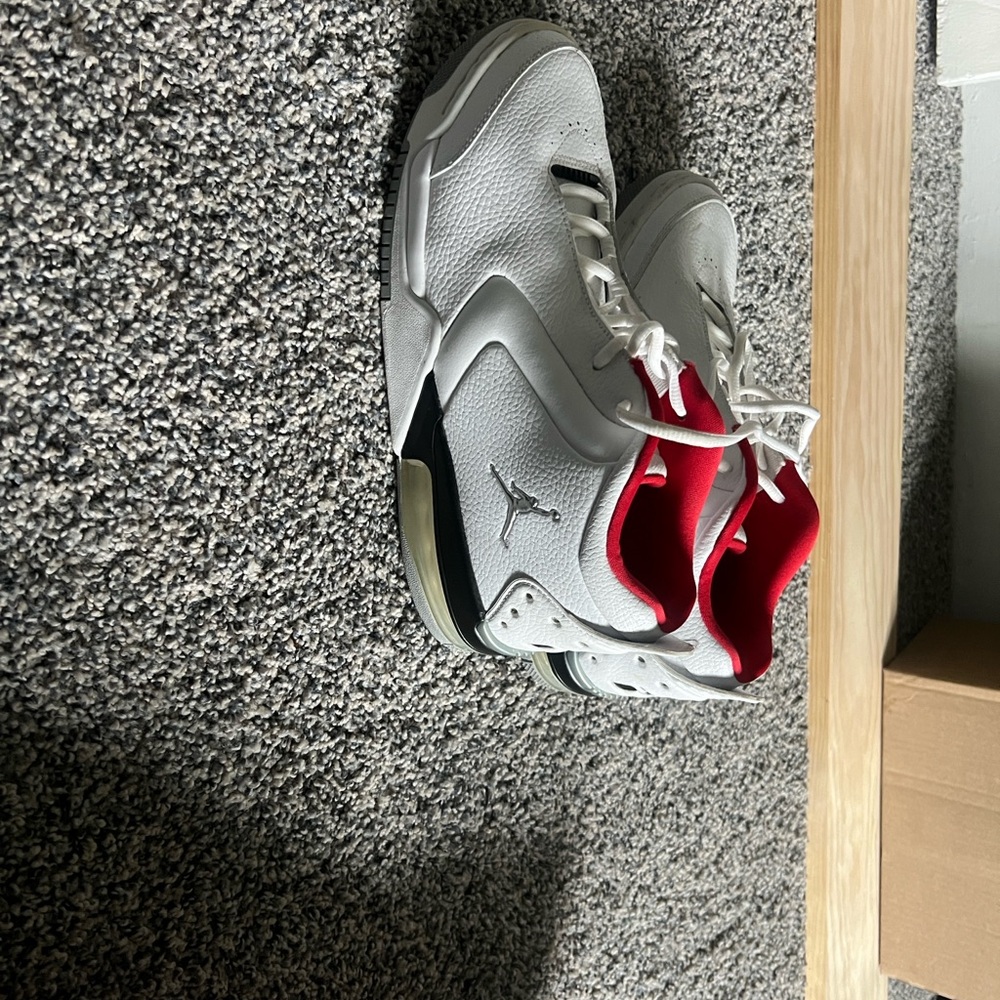 Nike White and Crimson Sneakers